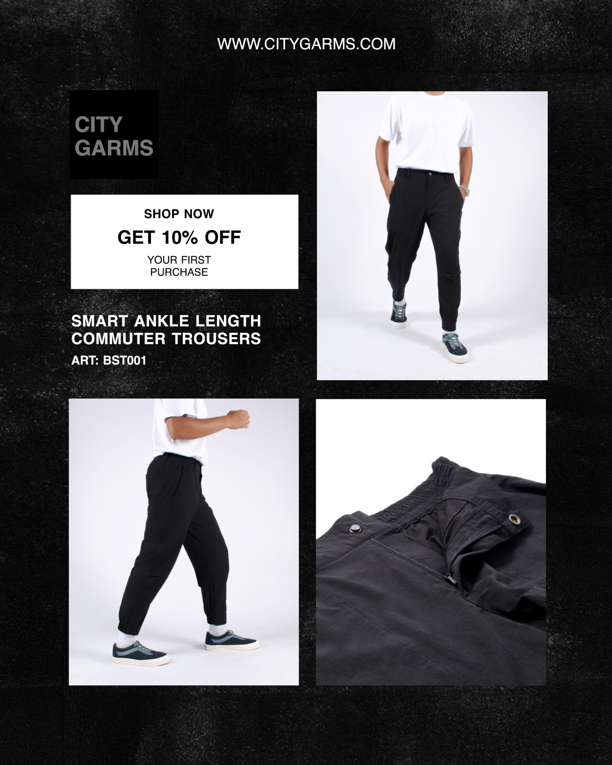 Smart Ankle Length Commuter Trousers – CityGarms